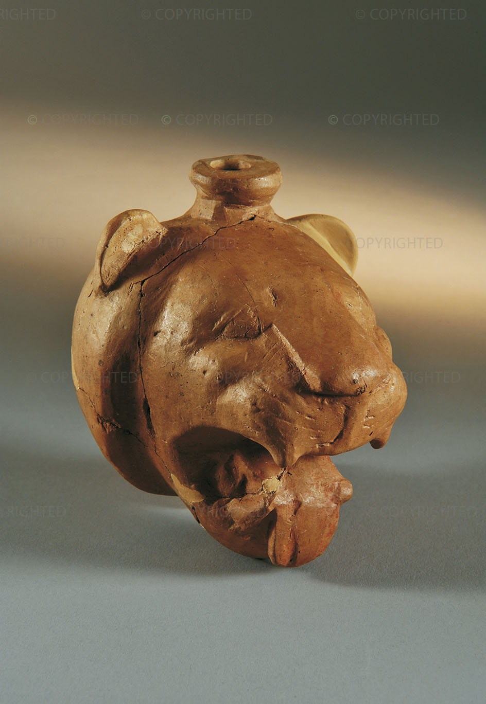Vessel in the shape of a lion protome